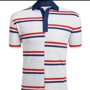 G/fore Men's Offset‎ Stripe Polo Size XL